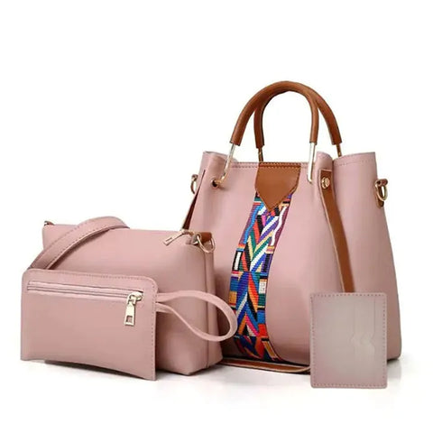 CAPRI 4 PIECE PINK HANDBAG